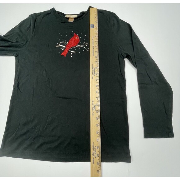 M&C Sportswear Black Long Sleeve Red Metallic Cardinal Women's Sz. XL - Picture 8 of 10